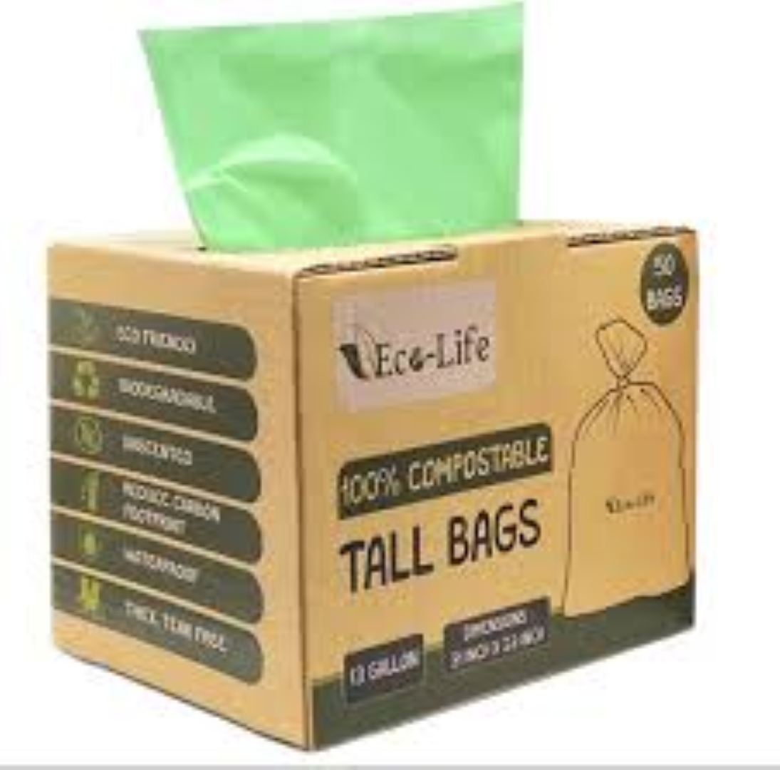 ECOLIFE COMPOSTABLE TRASH BAGS 18''X20'' 5ROLL